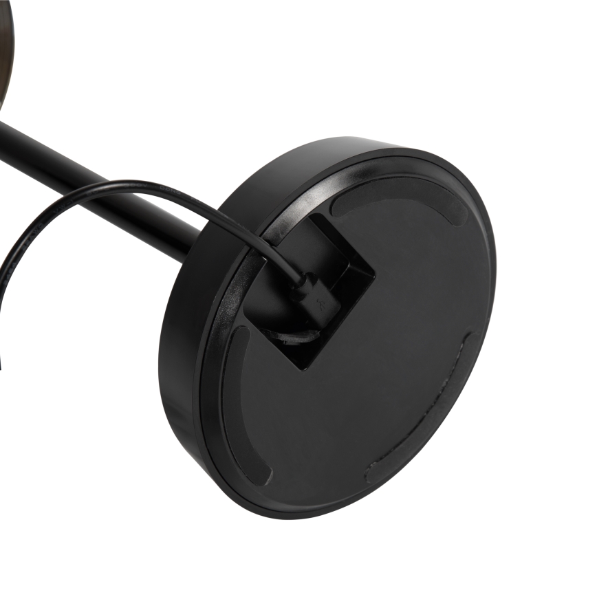Ideal Lux - LED Aptumšojama skārienvadāma lampa LOLITA LED/2,8W/5V 2200 mAh IP54 melna