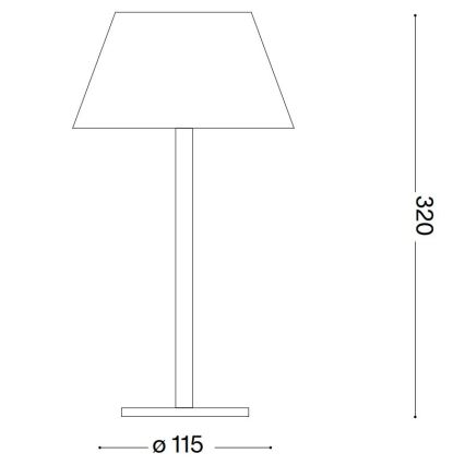 Ideal Lux - LED Aptumšojama skārienvadāma āra lampa PURE LED/1,5W/3,7V CRI 90 IP54 brūna
