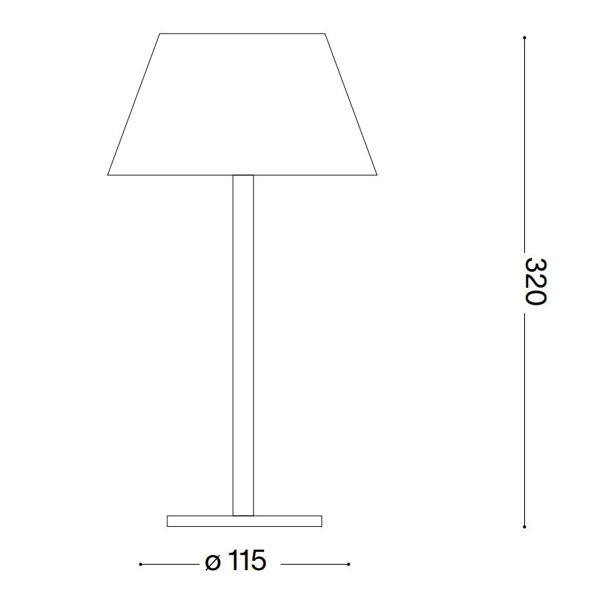 Ideal Lux - LED Aptumšojama skārienvadāma āra lampa PURE LED/1,5W/3,7V CRI 90 IP54 brūna