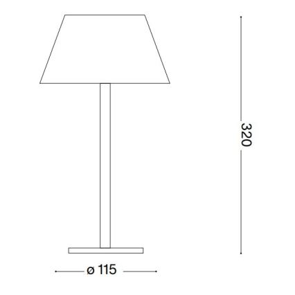Ideal Lux - LED Aptumšojama skārienvadāma āra lampa PURE LED/1,5W/3,7V CRI 90 IP54 melna