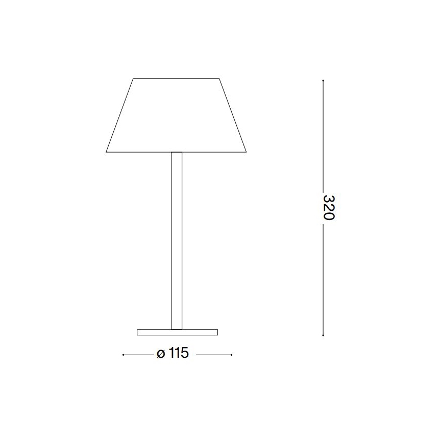 Ideal Lux - LED Aptumšojama skārienvadāma āra lampa PURE LED/1,5W/3,7V CRI 90 IP54 melna