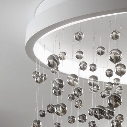 Ideal Lux - LED Aptumšojama virsapmetuma lustra ARMONY LED/55W/230V d. 50 cm balta