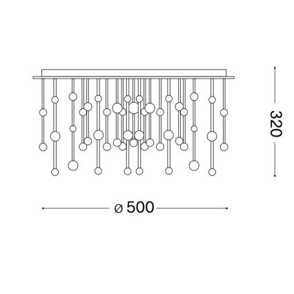 Ideal Lux - LED Aptumšojama virsapmetuma lustra ARMONY LED/55W/230V d. 50 cm balta