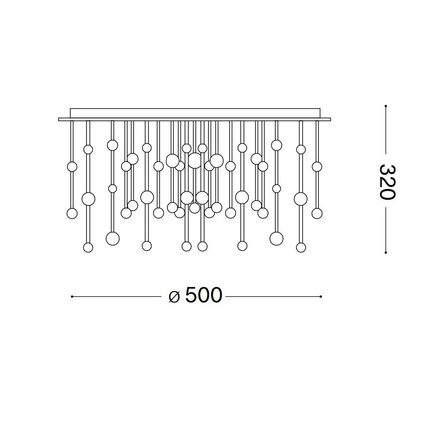 Ideal Lux - LED Aptumšojama virsapmetuma lustra ARMONY LED/55W/230V d. 50 cm balta