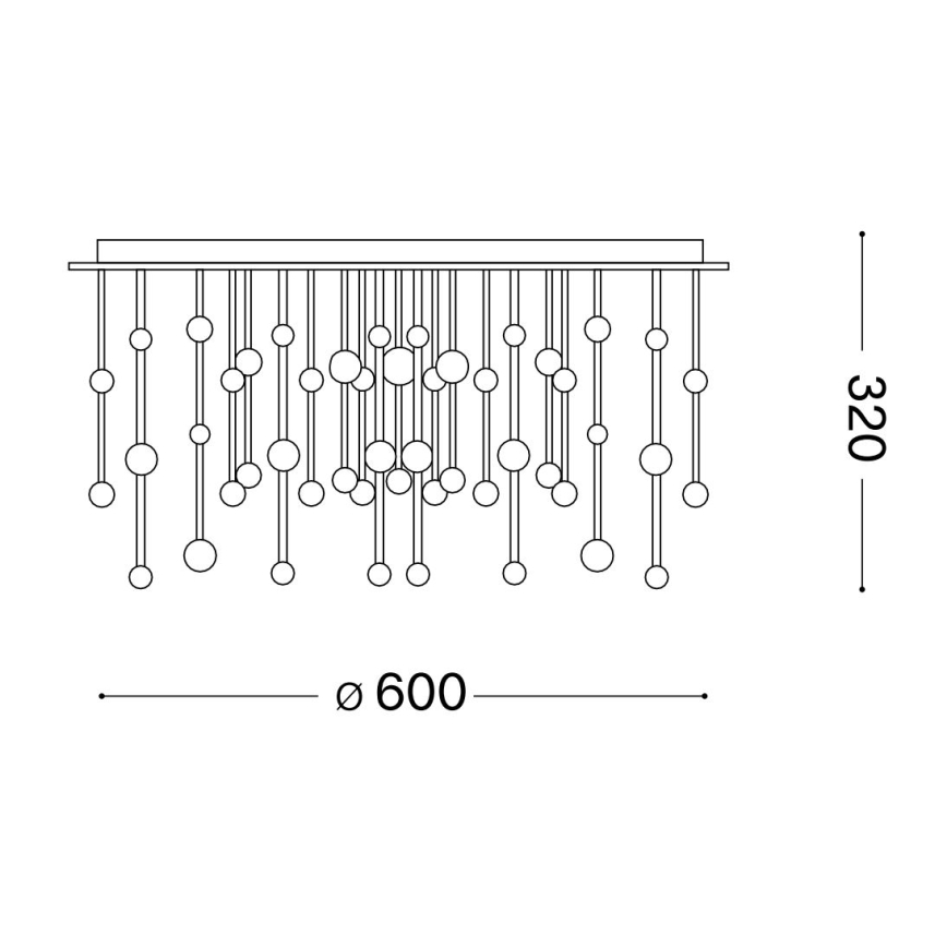 Ideal Lux - LED Aptumšojama virsapmetuma lustra ARMONY LED/56W/230V CRI 90 d. 60 cm balta