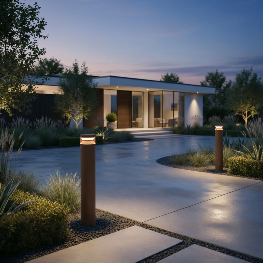 Ideal Lux - LED Āra lampa BOEING LED/14W/230V 100 cm CRI 90 IP65 brūna