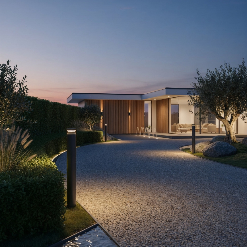 Ideal Lux - LED Āra lampa BOEING LED/14W/230V 100 cm CRI 90 IP65 melna