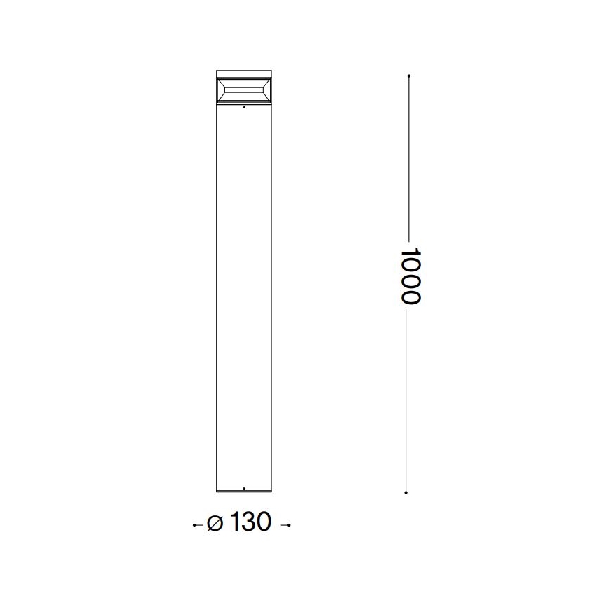 Ideal Lux - LED Āra lampa BOEING LED/14W/230V 100 cm CRI 90 IP65 melna