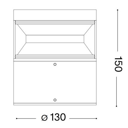 Ideal Lux - LED Āra lampa BOEING LED/14W/230V 15 cm CRI 90 IP65 melna