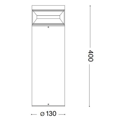 Ideal Lux - LED Āra lampa BOEING LED/14W/230V 40 cm CRI 90 IP65 melna