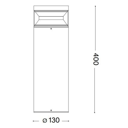 Ideal Lux - LED Āra lampa BOEING LED/14W/230V 40 cm CRI 90 IP65 melna