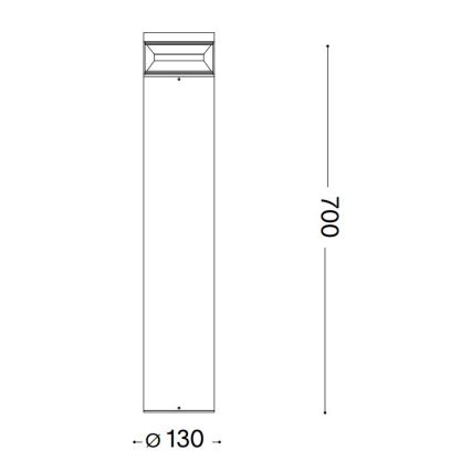 Ideal Lux - LED Āra lampa BOEING LED/14W/230V d. 70 cm CRI 90 IP65 melna