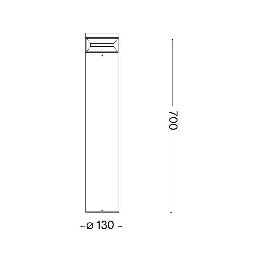 Ideal Lux - LED Āra lampa BOEING LED/14W/230V d. 70 cm CRI 90 IP65 melna
