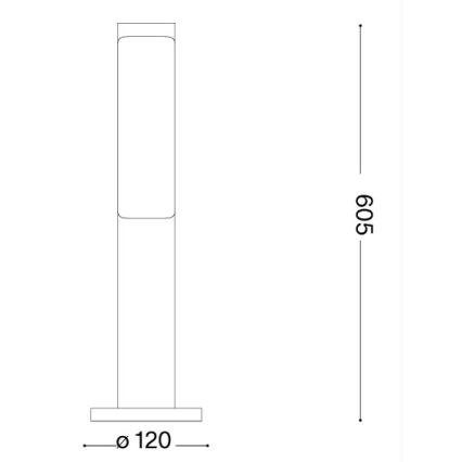 Ideal Lux - Āra LED lampa ETERE LED/9,5W/230V 4000K 60 cm CRI 90 IP44 brūna