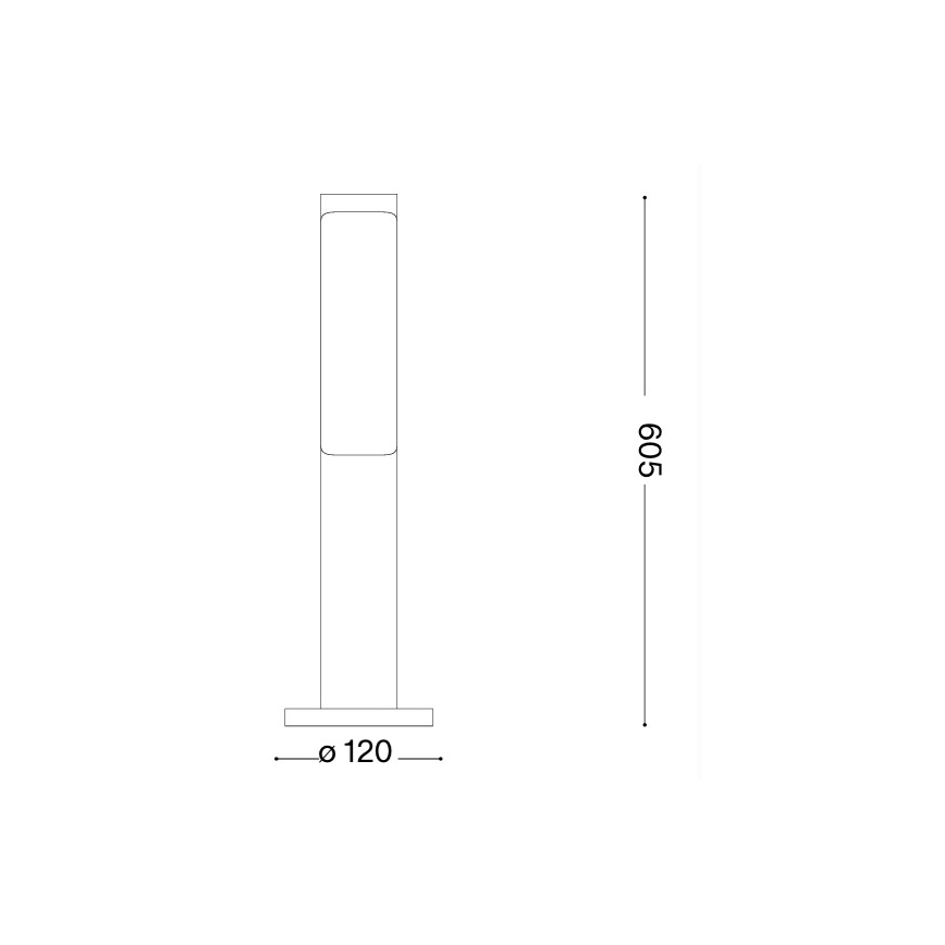 Ideal Lux - LED āra lampa ETERE LED/9,5W/230V 3000K 60 cm CRI 90 IP44 melna