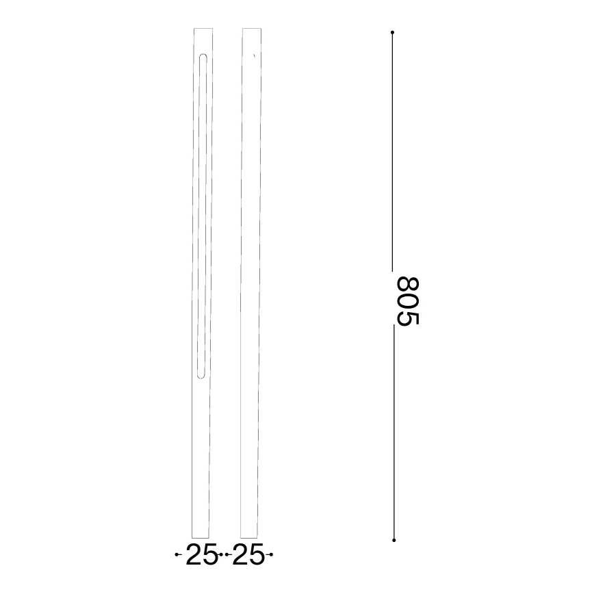 Ideal Lux - LED āra lampa JEDI LED/12W/230V 80 cm CRI 90 IP65 antracīts