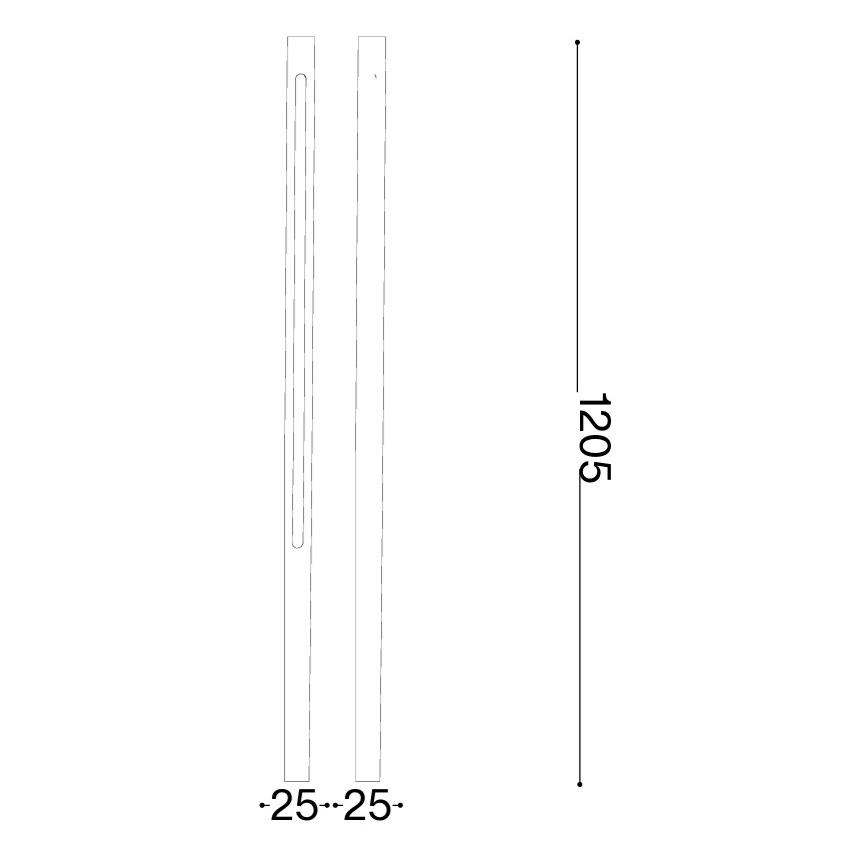 Ideal Lux - LED āra lampa JEDI LED/19W/230V 120 cm CRI 90 IP65 antracīts