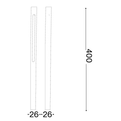 Ideal Lux - LED āra lampa JEDI LED/7W/230V 40 cm CRI 90 IP65 antracīts