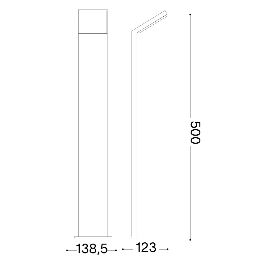 Ideal Lux - LED Āra lampa STYLE LED/8,5W/230V 3000K 50 cm CRI 90 IP54 brūna