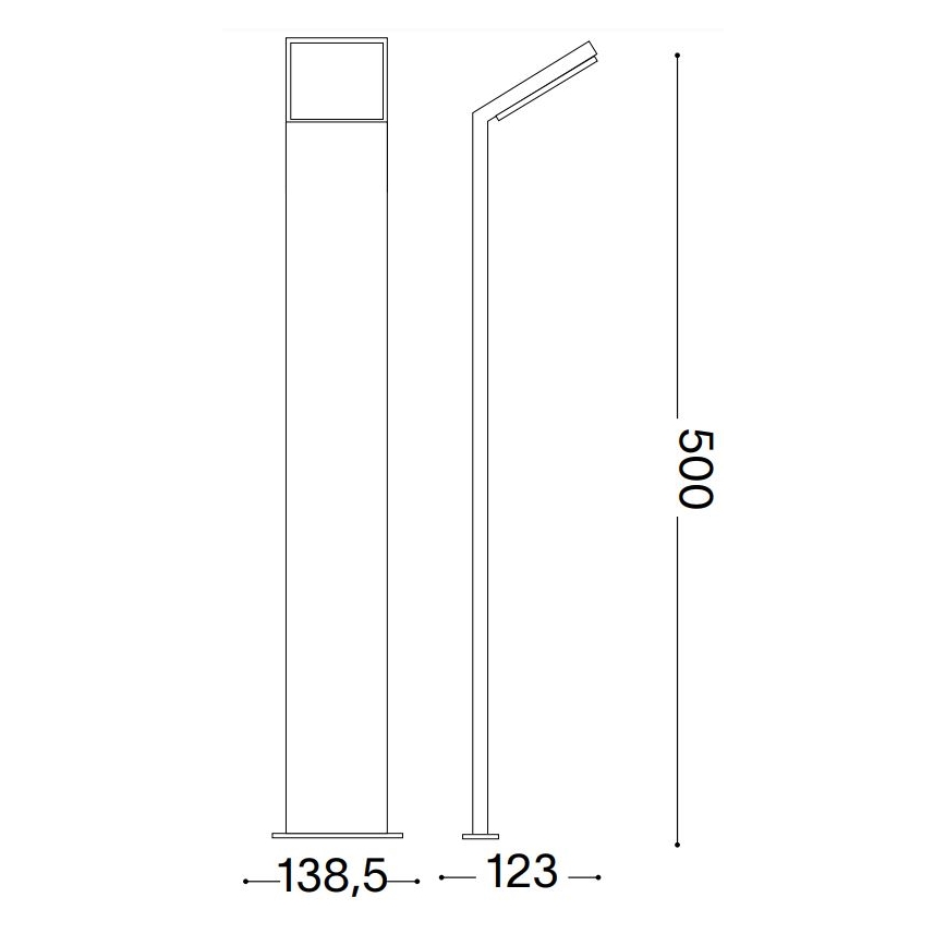 Ideal Lux - LED Āra lampa STYLE LED/8,5W/230V 3000K 50 cm CRI 90 IP54 antracīta