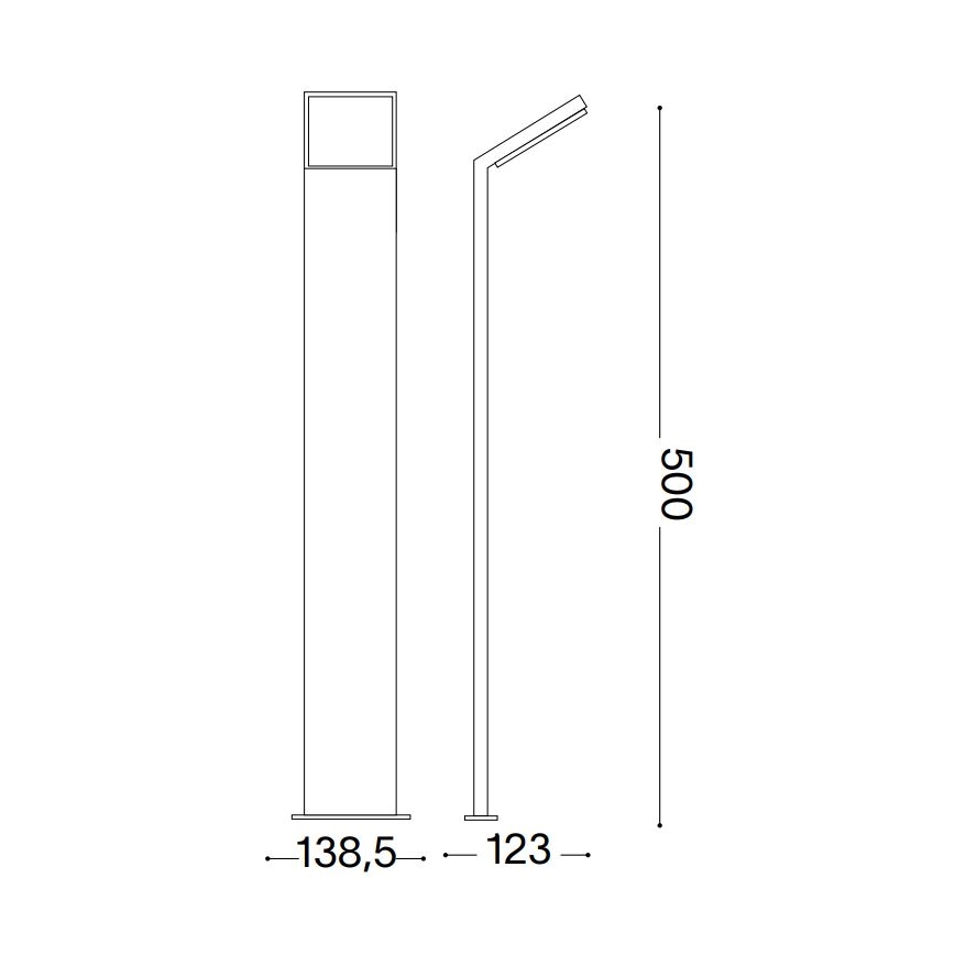 Ideal Lux - LED Āra lampa STYLE LED/8,5W/230V 3000K 50 cm CRI 90 IP54 antracīta