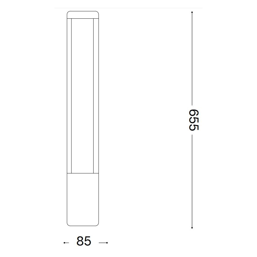 Ideal Lux - LED Āra lampa TIFONE LED/8,5W/230V 65,5 cm IP65 antracīta
