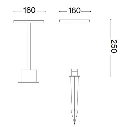 Ideal Lux - LED Āra lampa TOFFEE LED/11W/230V CRI 90 IP65 antracīta