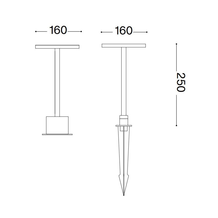 Ideal Lux - LED Āra lampa TOFFEE LED/11W/230V CRI 90 IP65 antracīta