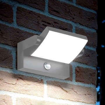 Ideal Lux - LED āra sienas gaismeklis ar sensoru SWIPE LED/21W/230V CRI 90 IP54 pelēks