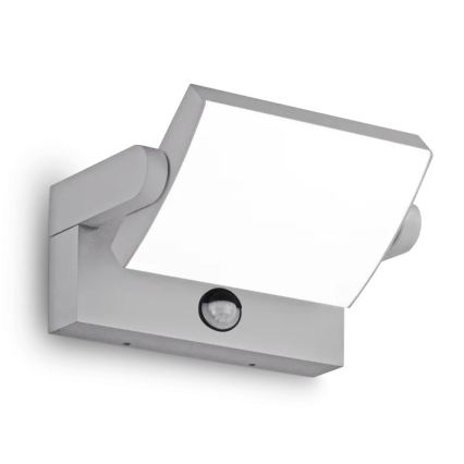 Ideal Lux - LED āra sienas gaismeklis ar sensoru SWIPE LED/21W/230V CRI 90 IP54 pelēks
