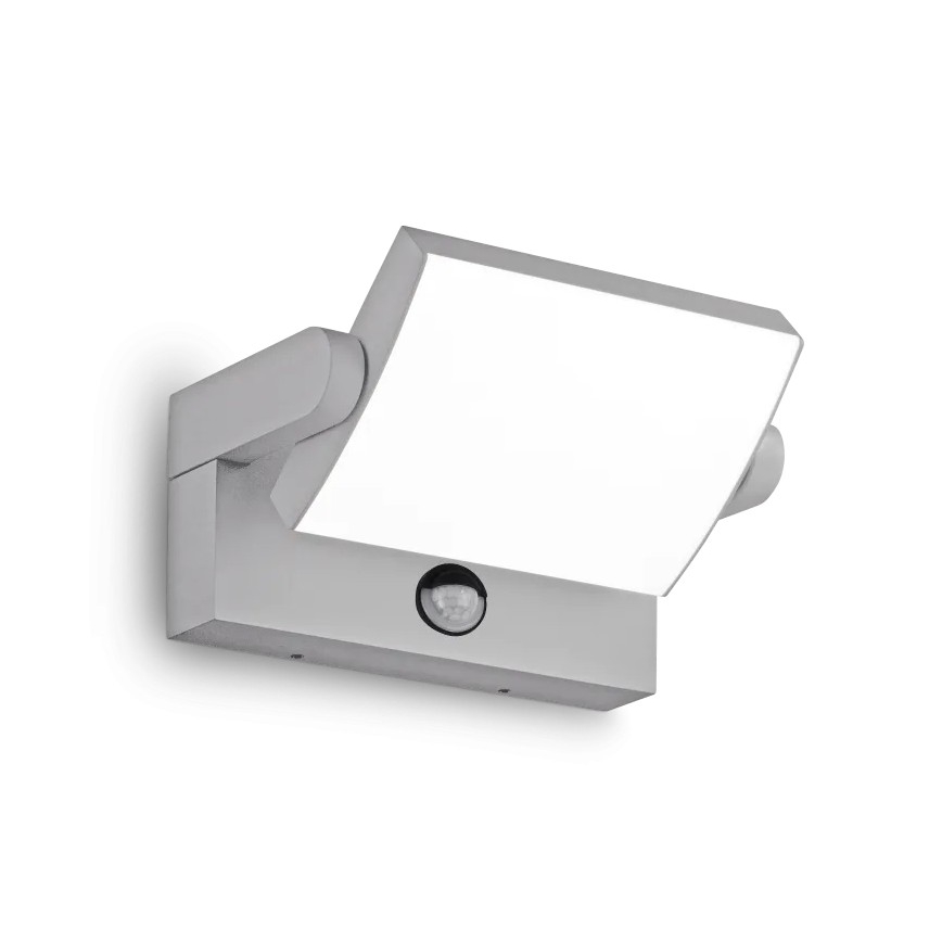 Ideal Lux - LED āra sienas gaismeklis ar sensoru SWIPE LED/21W/230V CRI 90 IP54 pelēks