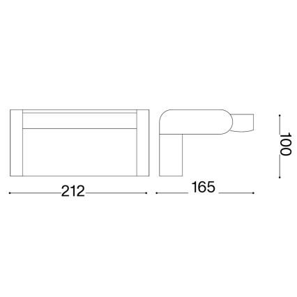 Ideal Lux - LED āra sienas gaismeklis ar sensoru SWIPE LED/21W/230V CRI 90 IP54 pelēks