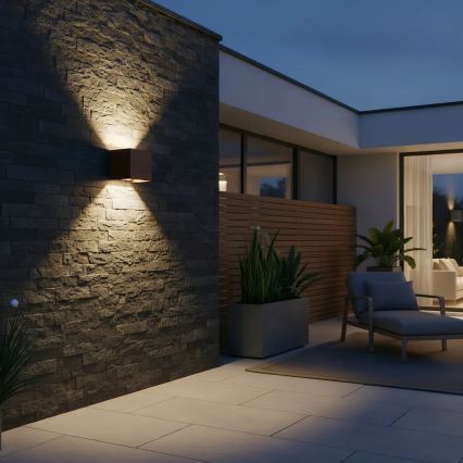Ideal Lux - LED āra sienas gaismeklis ATOM LED/12W/230V CRI 90 IP54 brūns