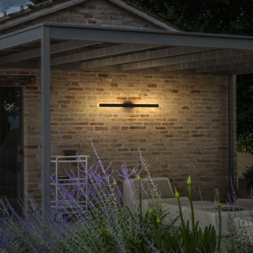 Ideal Lux - LED āra sienas gaismeklis LINEA LED/20W/230V CRI 90 104 cm IP54 melns