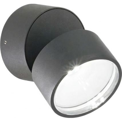 Ideal Lux - LED āra sienas gaismeklis OMEGA LED/7W/230V CRI 90 IP54 antracīts