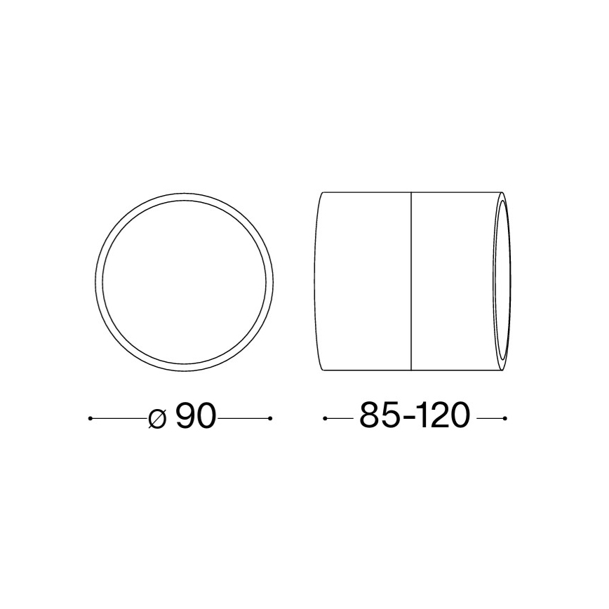 Ideal Lux - LED āra sienas gaismeklis OMEGA LED/7W/230V CRI 90 IP54 antracīts