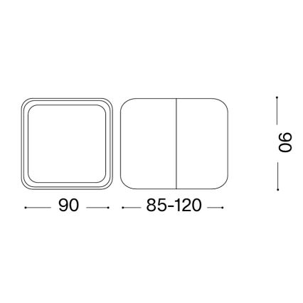 Ideal Lux - LED āra sienas gaismeklis OMEGA LED/7W/230V CRI 90 IP54 brūns