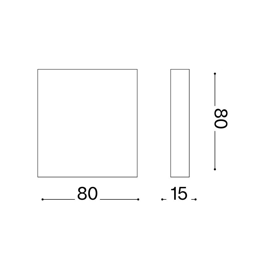 Ideal Lux - LED āra sienas gaismeklis POST-IT LED/3W/12V CRI 90 melns