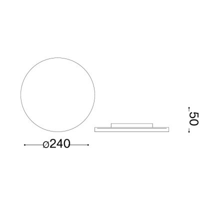Ideal Lux - LED āra sienas gaismeklis PUNTO LED/12W/230V CRI 90 pr. 24 cm IP54 brūns