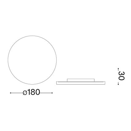 Ideal Lux - LED āra sienas gaismeklis PUNTO LED/9W/230V CRI 90 Ø 18 cm IP54 balts