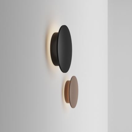 Ideal Lux - LED āra sienas gaismeklis PUNTO LED/9W/230V CRI 90 Ø 18 cm IP54 brūns