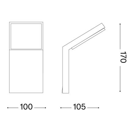 Ideal Lux - LED āra sienas gaismeklis STYLE LED/8,5W/230V 3000K CRI 90 IP54 brūns