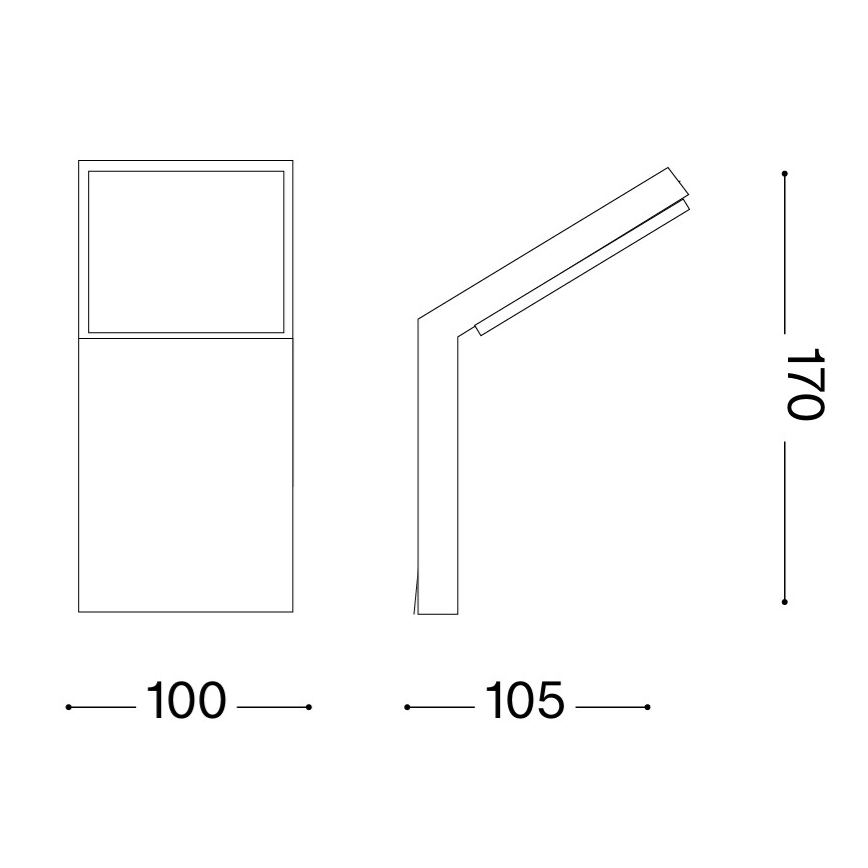 Ideal Lux - LED āra sienas gaismeklis STYLE LED/8,5W/230V 3000K CRI 90 IP54 melns