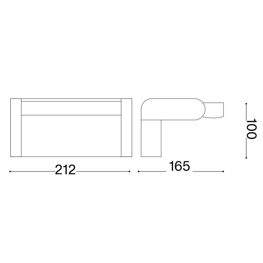 Ideal Lux - LED Āra sienas lampa ar sensoru SWIPE LED/21W/230V CRI 90 IP54 antracīta
