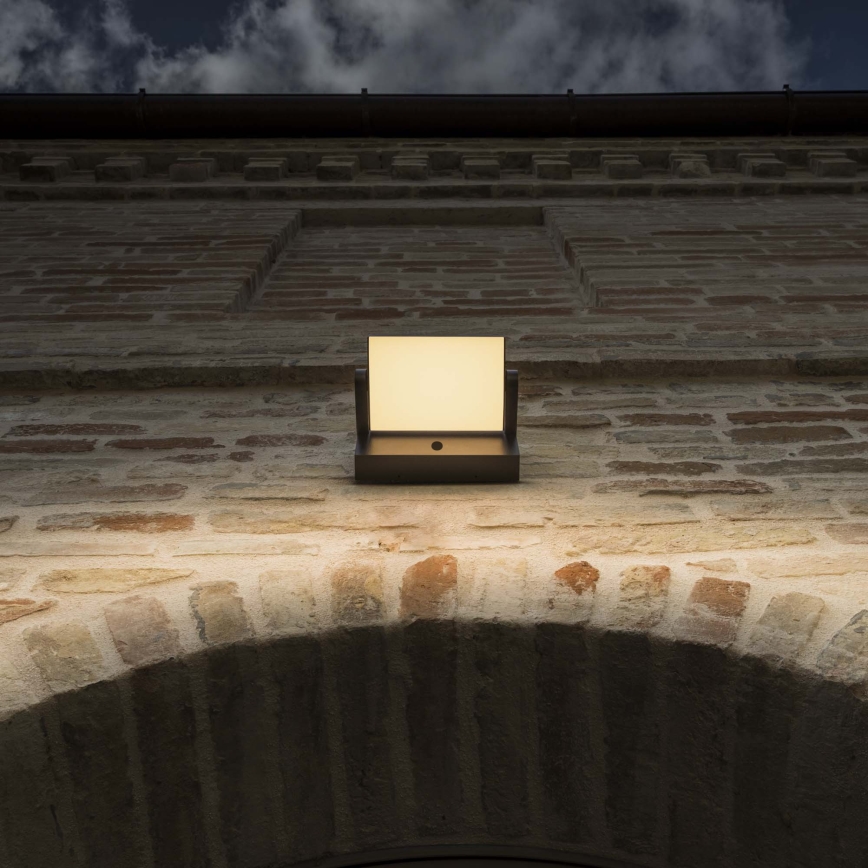 Ideal Lux - LED Āra sienas lampa ar sensoru SWIPE LED/21W/230V CRI 90 IP54 brūna