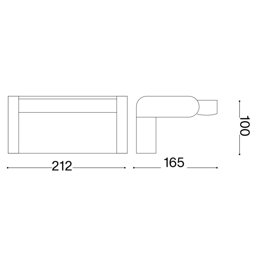 Ideal Lux - LED Āra sienas lampa ar sensoru SWIPE LED/21W/230V CRI 90 IP54 melna