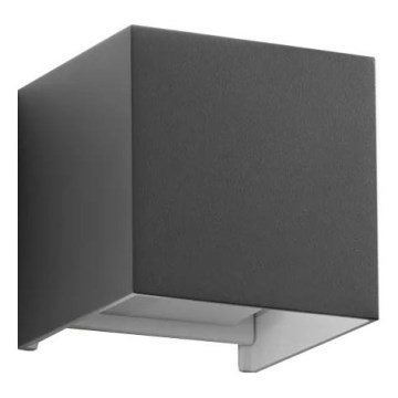 Ideal Lux - LED Āra sienas lampa ATOM LED/12W/230V CRI 90 IP54 antracīta