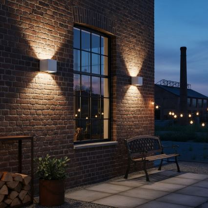 Ideal Lux - LED Āra sienas lampa ATOM LED/12W/230V CRI 90 IP54 balta