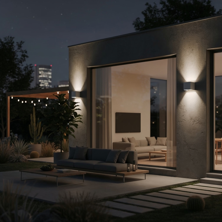 Ideal Lux - LED Āra sienas lampa ATOM LED/12W/230V CRI 90 IP54 balta