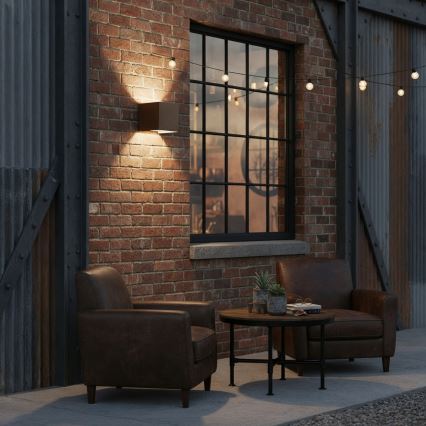 Ideal Lux - LED Āra sienas lampa ATOM LED/12W/230V CRI 90 IP54 brūna